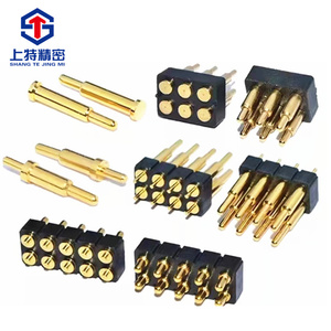 <span class=keywords><strong>Pin</strong></span> Pogo de Metal Shangte con Recubrimiento de Latón Dorado, de Una o Varias Líneas, Diámetro Personalizable - Product Image 2