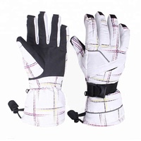 Gants de ski unisexes pour l'hiver, vente en gros, compatibles avec les écrans tactiles, entièrement imperméables, chauds, en nylon