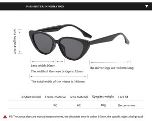 Fantaisie Jour Nouvelle Arrivé<span class=keywords><strong>e</strong></span> Ins Vintage Cat Eye Lunettes De Soleil Carré Petit Cadre Marque Designer Rétro Nuances y2k lunettes De Soleil Avec Uv400 - Product Image 2