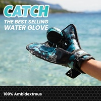 Ensemble de gants de baseball aquatiques ambidextres avec sangle réglable et balle pour activités aquatiques sur la plage