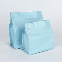 Sacs à café prêts à être expédiés en stock – Dernière collection en gros 125g 250g 500g – Emballage de grains de café à fond plat court avec valve