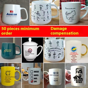 Taza de cerámica creativa con logotipo imprimible, taza de agua con patrón publicitario para té, café, leche, bebida, caja de regalo de negocios incluida - Product Image 2