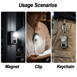 Linterna LED EDC Mini Recargable con Diseño de Clip Magnético para Fácil Transporte Diario, Batería de 1200 mAh, 5 Modos, Linterna de Llavero para Camping - Product Image 4