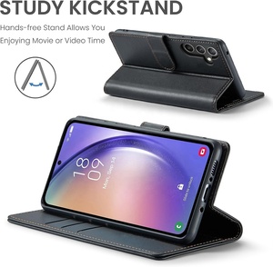 Étui portefeuille pour Samsung Galaxy A17 5G A16 4G avec blocage RFID, porte-cartes, béquille, antichoc, rabat et fermoir magnétique - Product Image 4