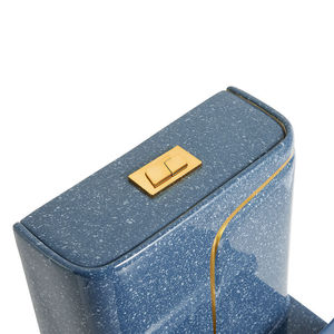 <strong>Blue</strong> With White Spot Gold Line <strong>Toilets</strong> Siphon and Washdown Wholesale Chinese One-piece <strong>Toilet</strong> Bowl - Product Image 6