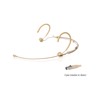 ชุดหูฟังพร้อมไมโครโฟนมินิ XLR สำหรับการสอนและการแสดงบนเวที ไมโครโฟนสีเบจ ไมโครโฟนแบบหนีบหู - Product Image 2