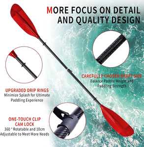 Customized Carbon <strong>Kayak</strong> <strong>Paddle</strong> Adjustable Floating <strong>Kayak</strong> Oars for Boating Canoeing Sea Kajak Whitewater <strong>Kayak</strong> - Product Image 2