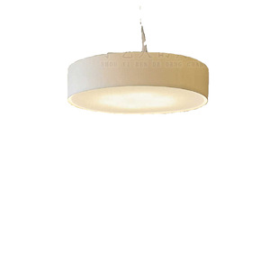 Lustre rond japonais Wabi Sabi, style nordique moderne, en tissu crème, pour salon, chambre, salon de thé - Product Image 2