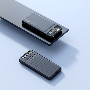 Trending Products 10000Mah Fast Charging Power Bank Promotional Gift Outdoor Battery OEM Powerbank for Cellphone With Cables