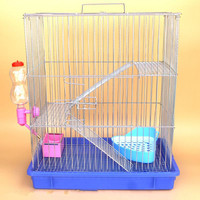 Grande cage pour chat à trois couches cage pour écureuil Chinchilla en métal plaqué