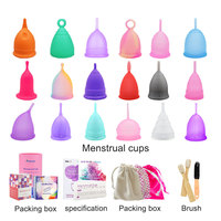 Furuize OEM ODM Emballage privé Sécurité étanche colorée IS013485 IS010993 ROHS S/M/L Disque de période de menstruation féminine