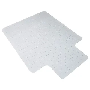 Langlebiger teppichboden Verwendung klar Bürostuhlmatte Kunststoff PVC nagelte Bodenmatte teppichschutzmatte mit Lippe