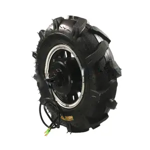 Tarım AGV için 16 inç 48V 500W 300kg yük tek şaft fırçasız dc elektrik tekerlek hub motor