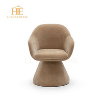 Nouveau design de chaise de salle à manger nordique ronde et pivotante chaise moderne rembourrée avec coussin en tissu de velours réglable