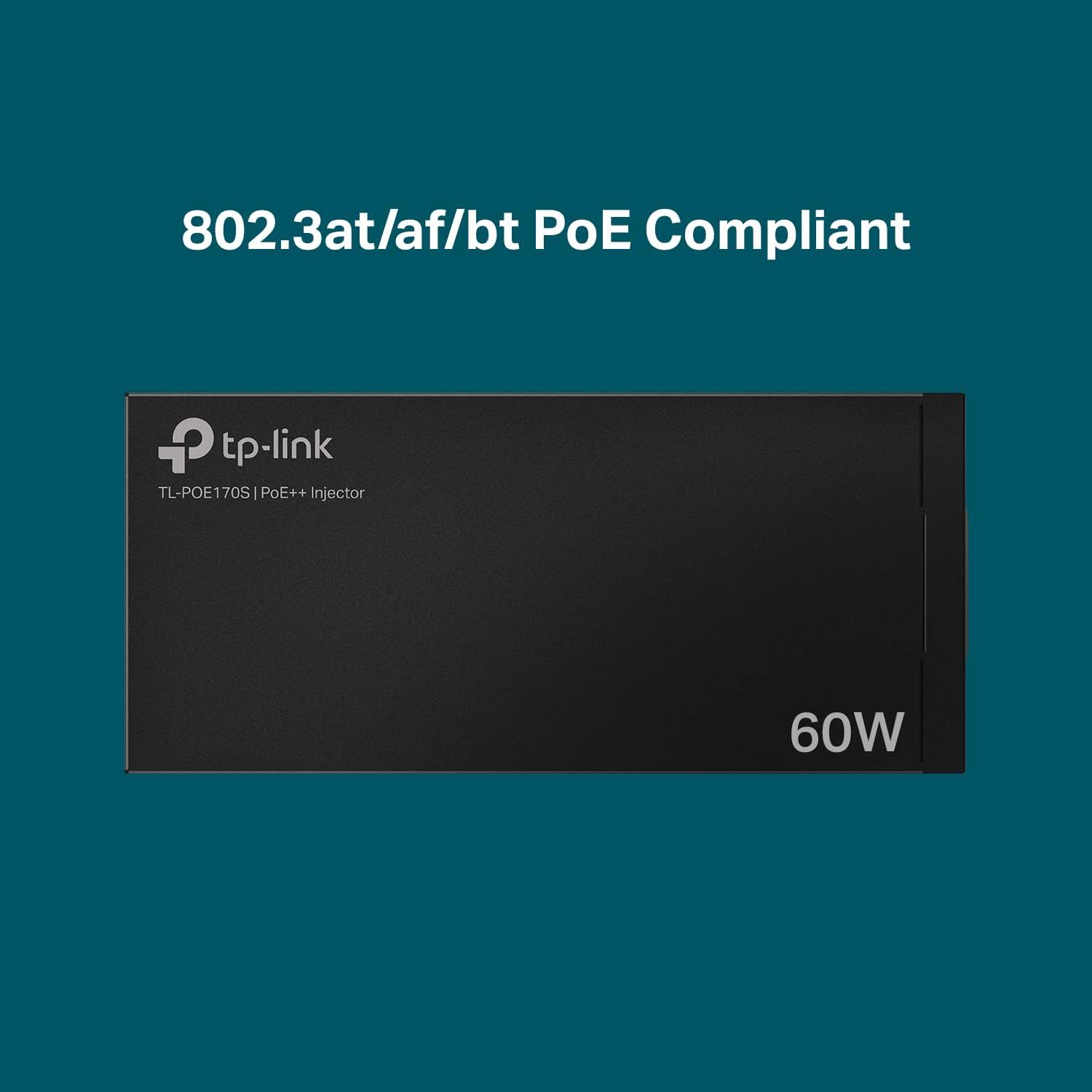 TP-Link TL-PoE170S 802.3at/af/bt Gigabit PoE Injector 30W (PoE++) UL Certified Black Desktop/Wall-Mount Plug Play 328 ft Reach · image 2
