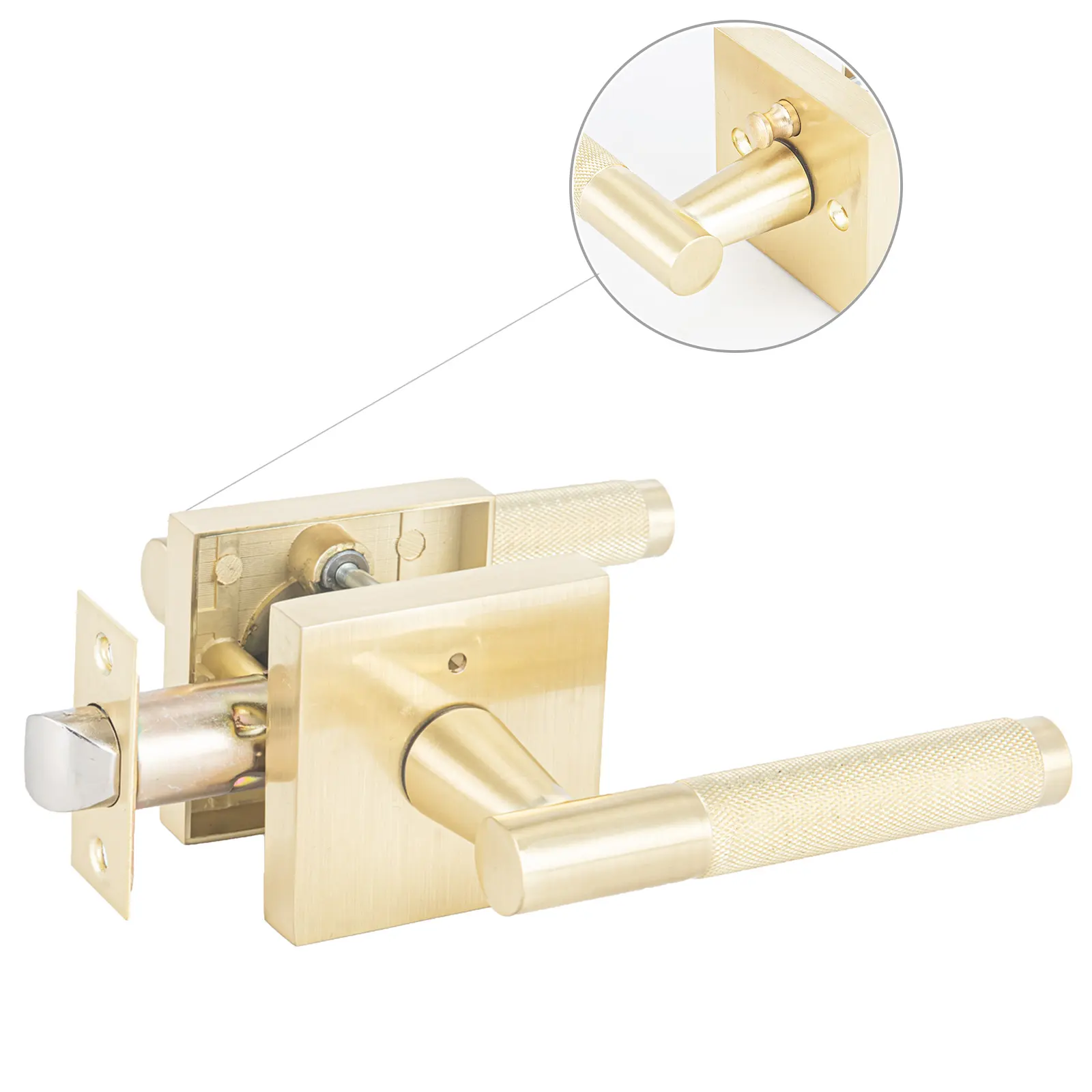 Zinc Alloy door hardware interior mortise lock lever handle door handle lock aluminum bathroom lock door handle