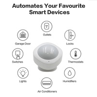 RSH Capteur de Mouvement PIR Intelligent ZigBee USB à Angle Réglable Wi-Fi Tuya pour Système d'Alarme de Sécurité Domestique