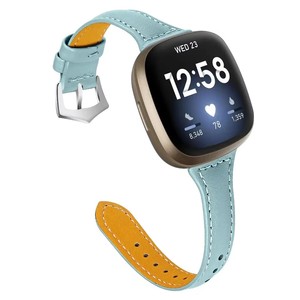腕時計スマートウォッチ<span class=keywords><strong>Fitbit</strong></span> <span class=keywords><strong>Versa</strong></span> <span class=keywords><strong>3</strong></span>本革スリム薄いストラップ交換用リストバンド男性用 - Product Image 6