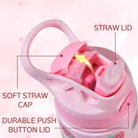 Bouteilles d'eau imprimées en 5D avec logo personnalisé pour enfant, gobelet isotherme de 12 oz pour enfants, tasse thermos sous vide de dessin animé pour l'extérieur