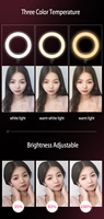 Lampe Annulaire LED Selfie 18 Pouces d'Usine pour Streaming en Direct, Jeux, Tiktok, Maquillage, Studio de Beauté et Photographie