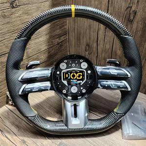 Volante LED de Fibra de Carbono Personalizado para <span class=keywords><strong>Mercedes</strong></span>-Benz 2015-2021, W205 C300 E260 E300 S400 G350 GLA <span class=keywords><strong>43</strong></span> GT <span class=keywords><strong>AMG</strong></span> GLB GLC SL - Product Image 3