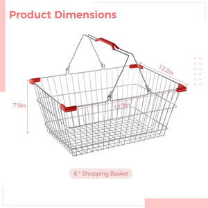 Electroplated Steel Handheld Shopping <b>Basket</b> Convenient Store <b>Storage</b> <b>for</b> Vegetables From Metal Supermarket - Product Image 4