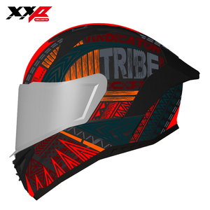 Casques de <span class=keywords><strong>moto</strong></span> intégraux NEUFS avec grand spoiler, double visière, boucle à dégagement rapide, tailles S-XXL, XXP VINDICATOR TRIBE DOT ABS - Product Image 1