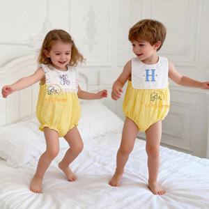 Bebek Tulumları Toptan Yazlık Bebek Giyim Setleri İsviçre Noktalı Dantel Kabarık Tulum Yenidoğan Bebek Tulum Setleri - Product Image 4