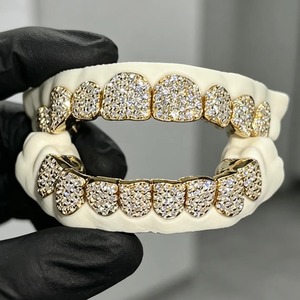 Vente flash : Bijoux Grillz plaqués or avec diamants Moissanite pour un usage quotidien et en cadeau, unisexe, au meilleur prix. - Product Image 5