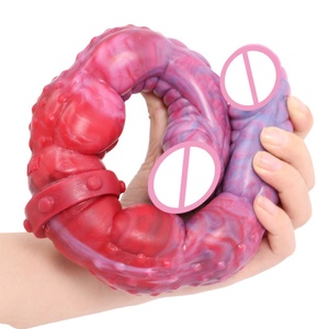 L7030 Double-ended Realistic Penis Long Scorpion Designs Double <b>Dildo</b> Covered with Tendons and Bumps Sex Toy for Lesbian - Product Image 4