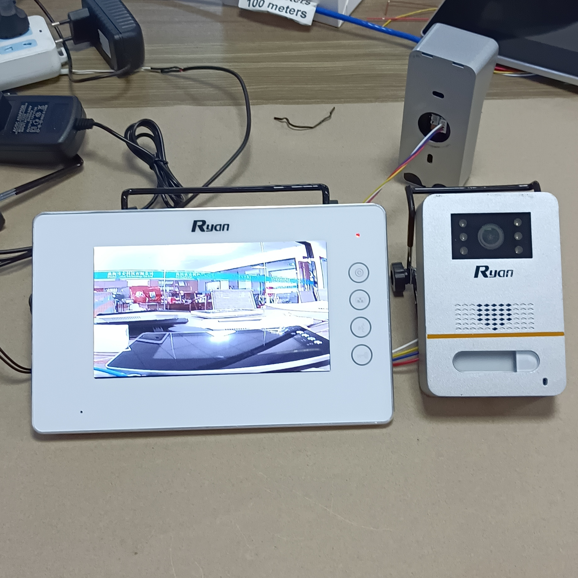 Оптовая продажа, водонепроницаемая система аудио-и видеодомофона для отеля, проводной дверной звонок, дверной звонок, Видеозвонок