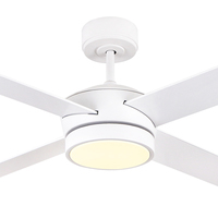 Ventilateur de plafond LED commercial au design moderne, 4 pales, homologué SAA, pas cher, 220v, télécommande, moteur CC, ventilateur de plafond avec lumière