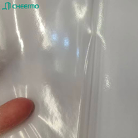 CHEERMO CM08-25006 Étiquette autocollante transparente en PET 0,055 mm, durable, forte adhérence permanente, inscriptible, avec doublure blanche épaisse, imperméable