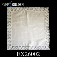 Napperons de table en lin blanc 20x20 pouces EX26002, élégants pour la décoration de mariage rustique ou bohème