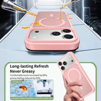 Coque de téléphone magnétique rose mignonne pour filles, compatible iPhone 18 17 16 15 14 Pro Max, finition mate durable, toucher agréable, protection intégrale, emballage personnalisé