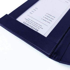 Porte-reçu de fabricant pour restaurant, porte-comptes à panneau unique, présentoir de factures bleu marine pour restaurant - Product Image 3