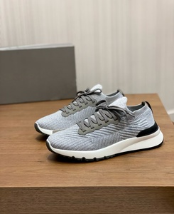 Solid-color fashionable breathable sports shoes, luxurious knitted soft-soled tennis shoes, trendy fashionable casual shoes - Product Image 4