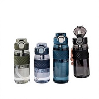 Nouvelle gourde de 600 ml sans BPA avec paille, bouchon à boire directement, sangle de transport, compatible eau bouillante, pour étudiants, garçons, filles, sport et fitness