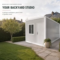 Maison conteneur pliable en acier de 20 pieds avec design moderne pour dortoir, bureau ou villa