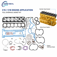 طقم حشيات كامل لإعادة تجديد محرك كاتربيلر C15 C18 لحفارات CAT 365 374 385 390، مجموعة إصلاح رأس الأسطوانة