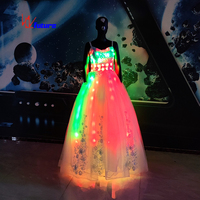 Costumes de danse lumineux à LED pour femmes Robe de mariage pour spectacle Costumes de danse de salon Robe de danse de ballet