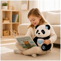 Peluche Panda Douce au Toucher, Légère et Prête à Voyager avec LED Somnolence