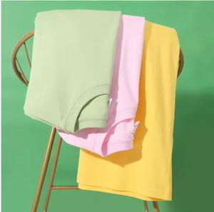 T-shirt pour homme à manches courtes, col rond, couleur unie, 100% coton, coupe classique, design uni, tissu jersey tricoté - Product Image 4