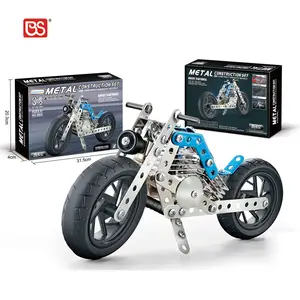 BS Kit Rakit Sendiri 3D Model Konstruksi Logam Set Blok Sepeda Motor Mesin Motorrad dengan Banyak Gaya