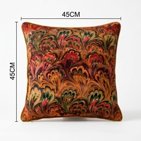 Housse de coussin en velours personnalisée, coussin décoratif 45x45cm, housses de canapé de luxe, impression OEM directe d'usine, vente en gros, décoration intérieure