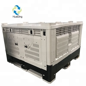 HUADING الثقيلة الصناعية تكويم قابلة للطي HDPE البليت مربع رف الأسلاك للطي لتخزين OEM المورد - Product Image 4