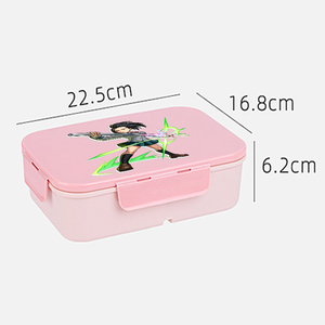 Boîte à lunch <span class=keywords><strong>My</strong></span> <span class=keywords><strong>Hero</strong></span> <span class=keywords><strong>Academia</strong></span> avec couvercle rabattable, boîte à lunch de pique-nique, boîte à lunch séparée Bakugou Katsuki, livrée avec des couverts, boîte bento - Product Image 6