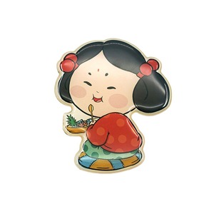 Aimant de réfrigérateur personnalisé en époxy avec logo, souvenir, dessin animé, anime, vente en gros, forme personnalisée, fille mignonne imprimée, aimant personnalisé - Product Image 4