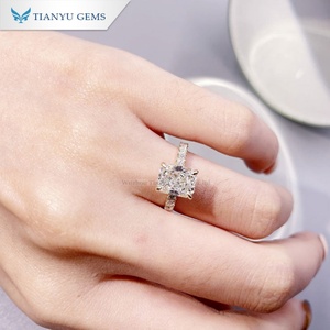 Tianyu GEMS 2ct H VS2 H ตัดสดใส CVD ประดับเพชร14K แหวนทองคำสีเหลืองที่ผ่านการรับรองจาก IGI - Product Image 6