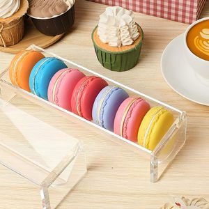 2pcs Acrylic Cracker Khay & Biscuit đứng máy chủ chủ chủ hình chữ nhật rõ ràng hiển thị thực phẩm Countertop nhà tiệc cưới sự kiện - Product Image 4